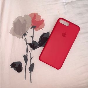 Apple silicone iPhone case (red)